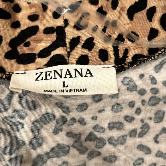 Zenana leopard lightweight cardigan, size L NWOT! - Picture 3 of 5